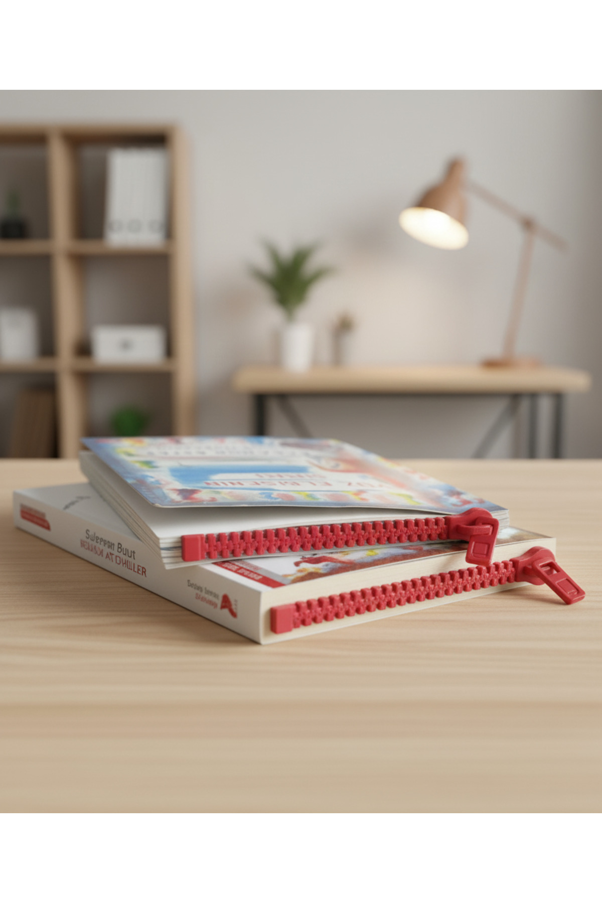 3D Fermuar Tasarımlı Kitap Ayracı (2 Adet)