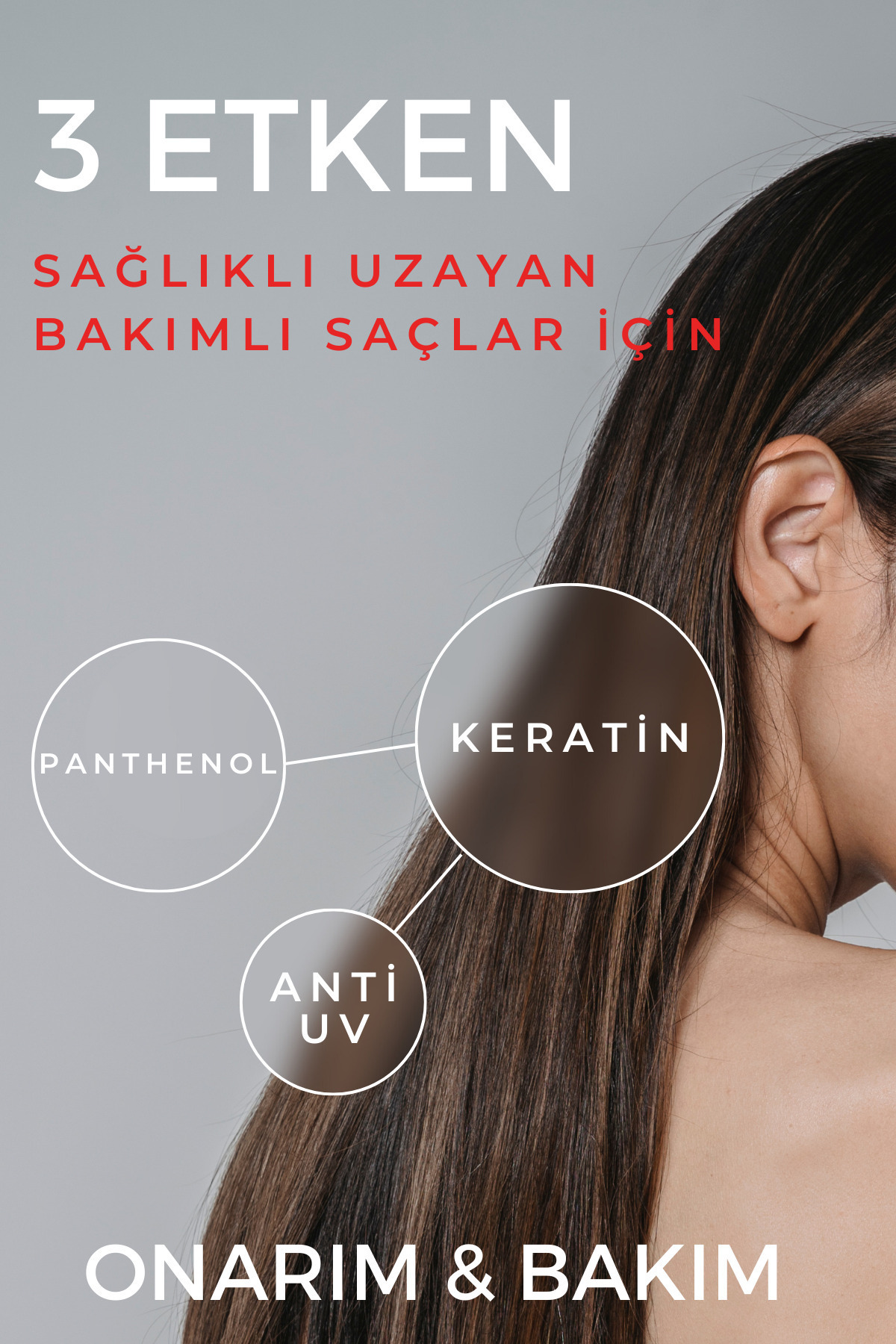 Güneş Ve Isı Koruyucu Saç Spreyi Bakım Sütü - Keratin & B5 Vitamini - 125 ml — 55521 — تصویر 2 از 3