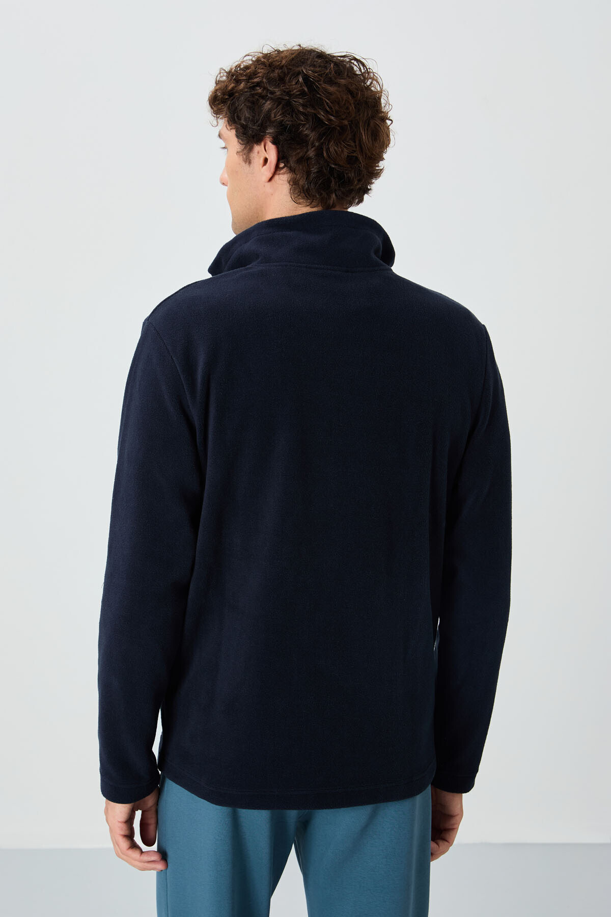 AIR JONES Hardy Lacivert Standart Kalıp Polar Erkek Sweatshirt - 88299 görsel 6