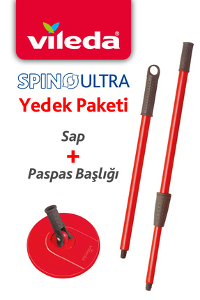 Vileda Spino Ultra Yedek Sap + Başlık Paketi