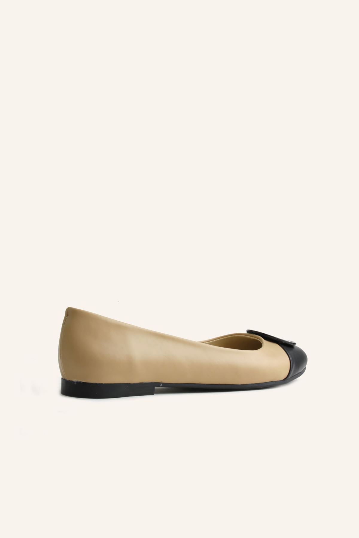 MARCATELLI Nud-siyah St. Balerin Babet görsel 5