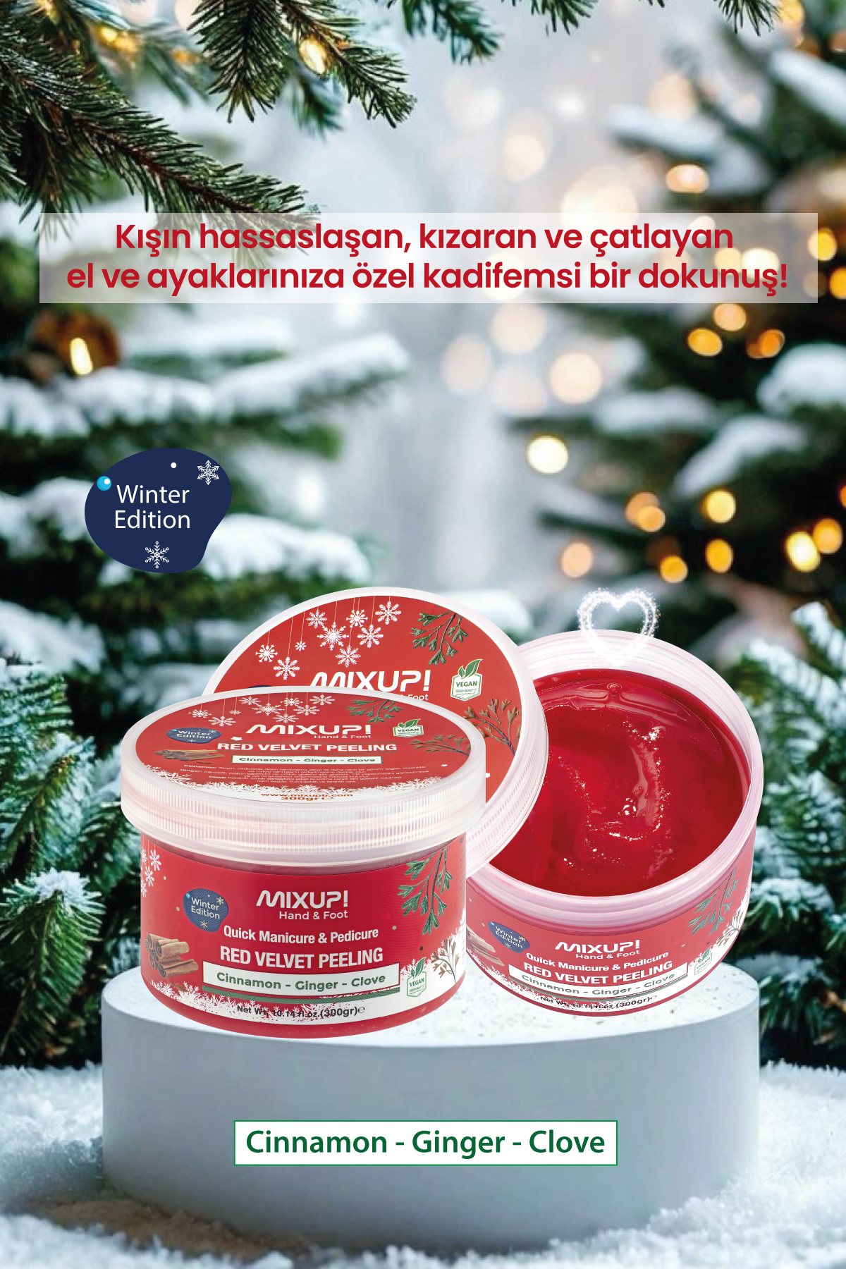 ! Hand ve Foot Red Velvet Manikür & Pedikür Peeling 300 GR — MXCB3206 — تصویر 2 از 2