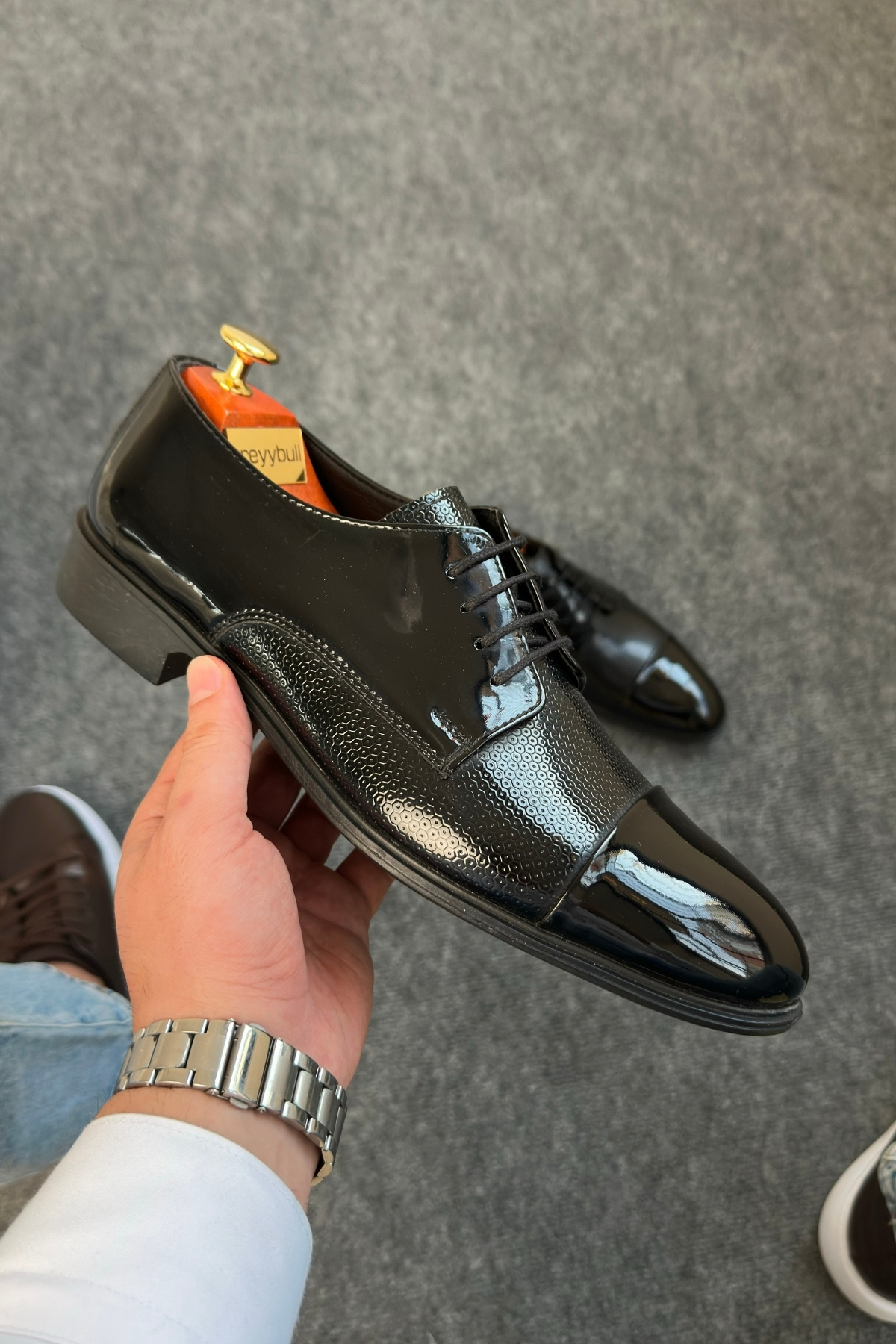 Greyybull Shoes  SİYAH RUGANKLASİK ERKEK AYAKKABI - Görsel 7