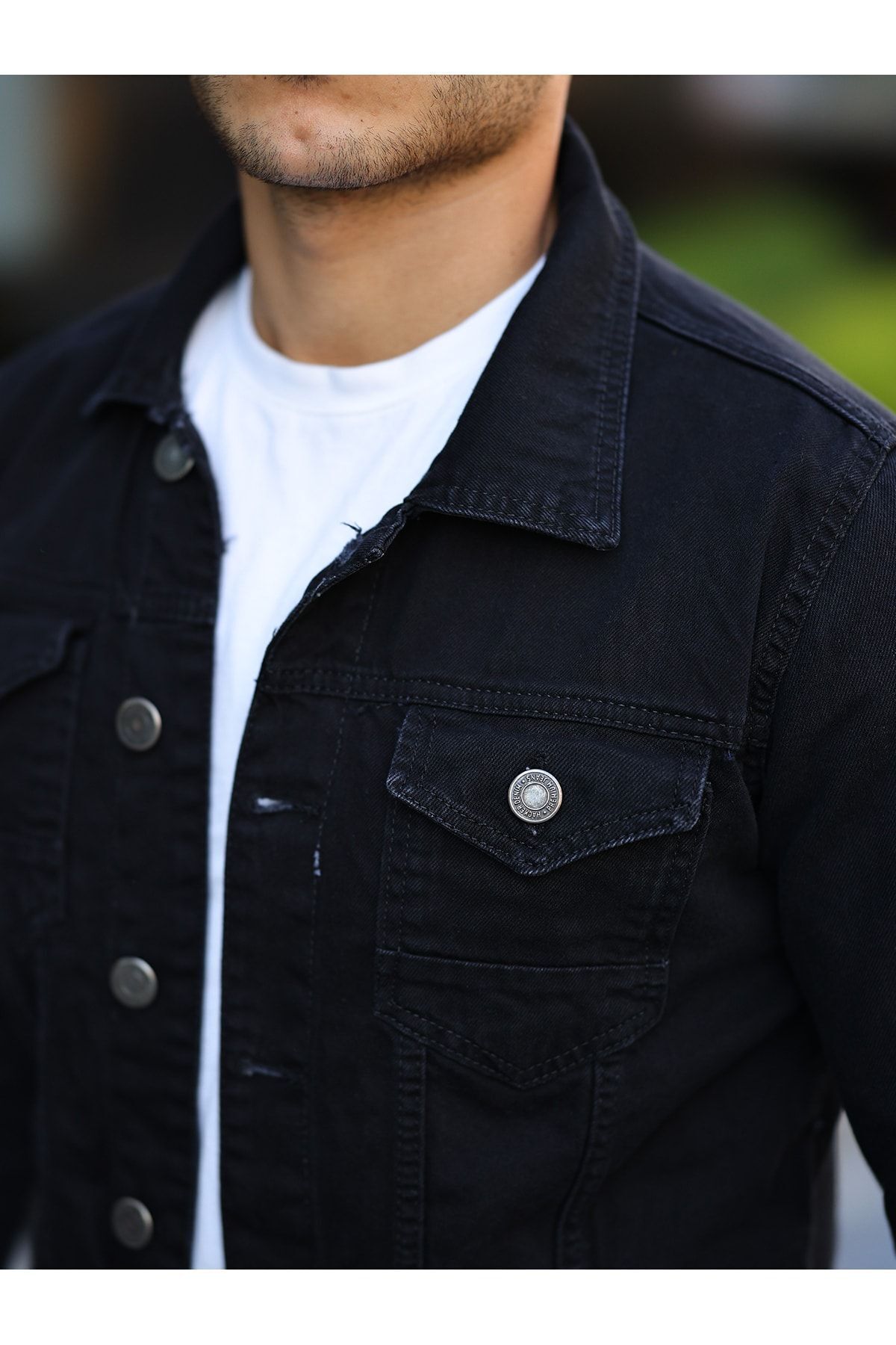 comstar  Erkek A Kalite Slim Fit Denim Kot Ceket - Görsel 5