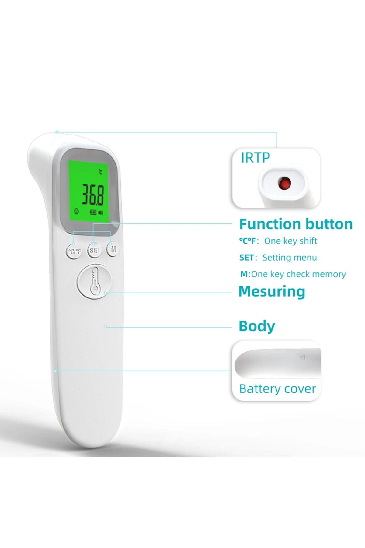 Choice1 HL-E32 Baby & Adult Infrared Forehead Thermometer – Contactless, Digital