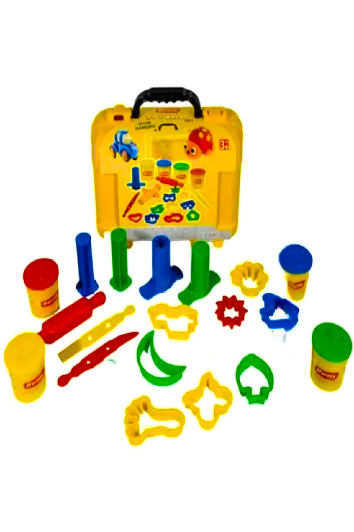 a v d a 18 parça Premium Çantalı Oyun Hamuru Seti - Oyun Hamuru Kalıbı seti - hamur kalıpları