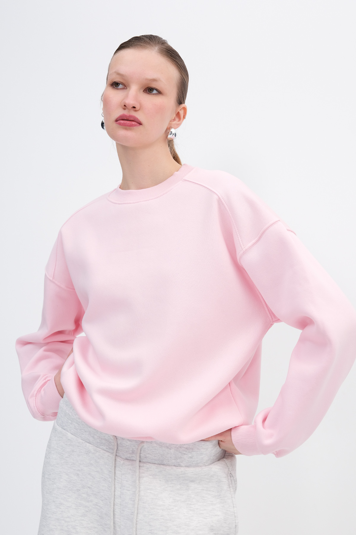 Addax  Şardonlu Basic Sweatshirt S3408-K11 - Görsel 6