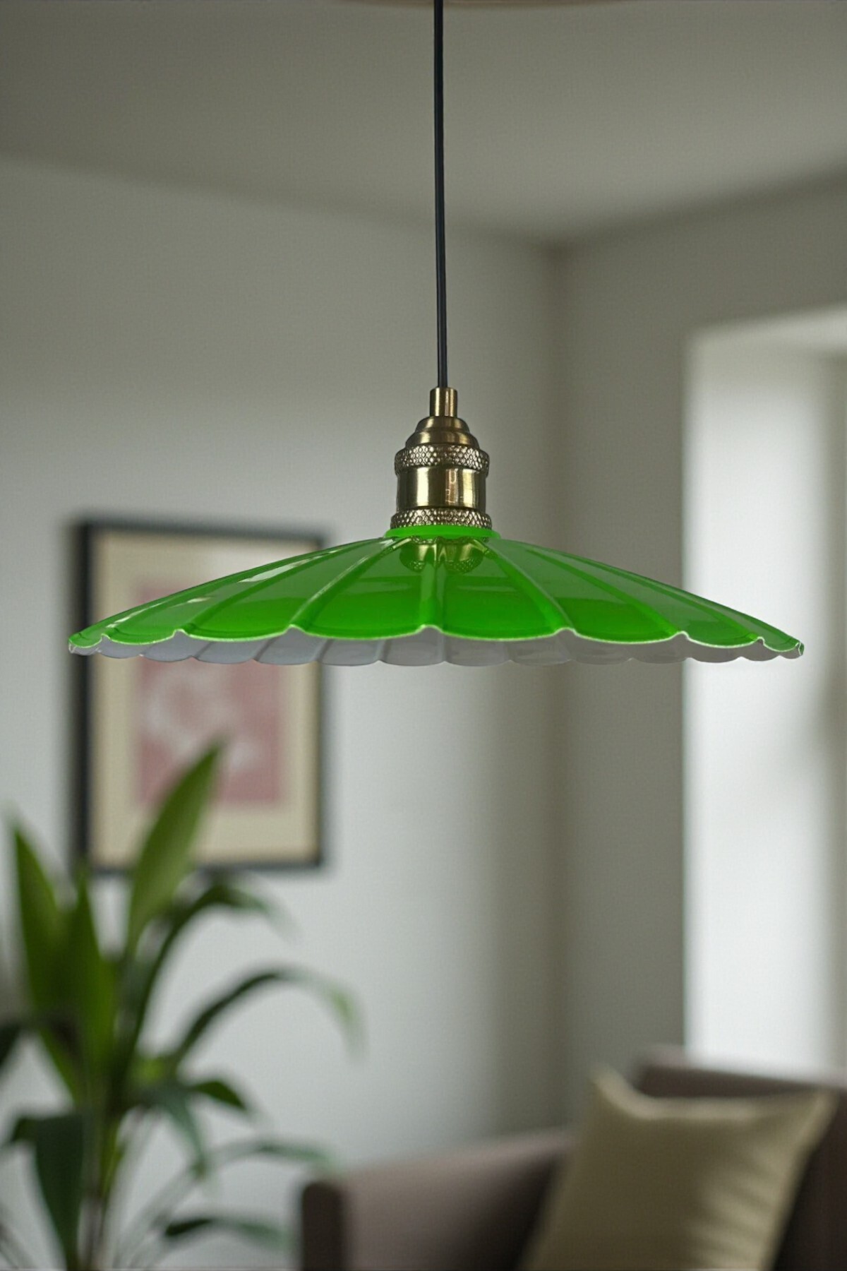 Risso Pistachio Green Metal Large Chandelier Tulip Headboard Single Rustic Cafe Modern Pendant Lighting