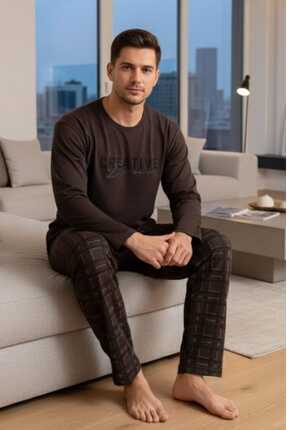 Sude HOMEWEAR Erkek Uzun Kol Pijama Takımı