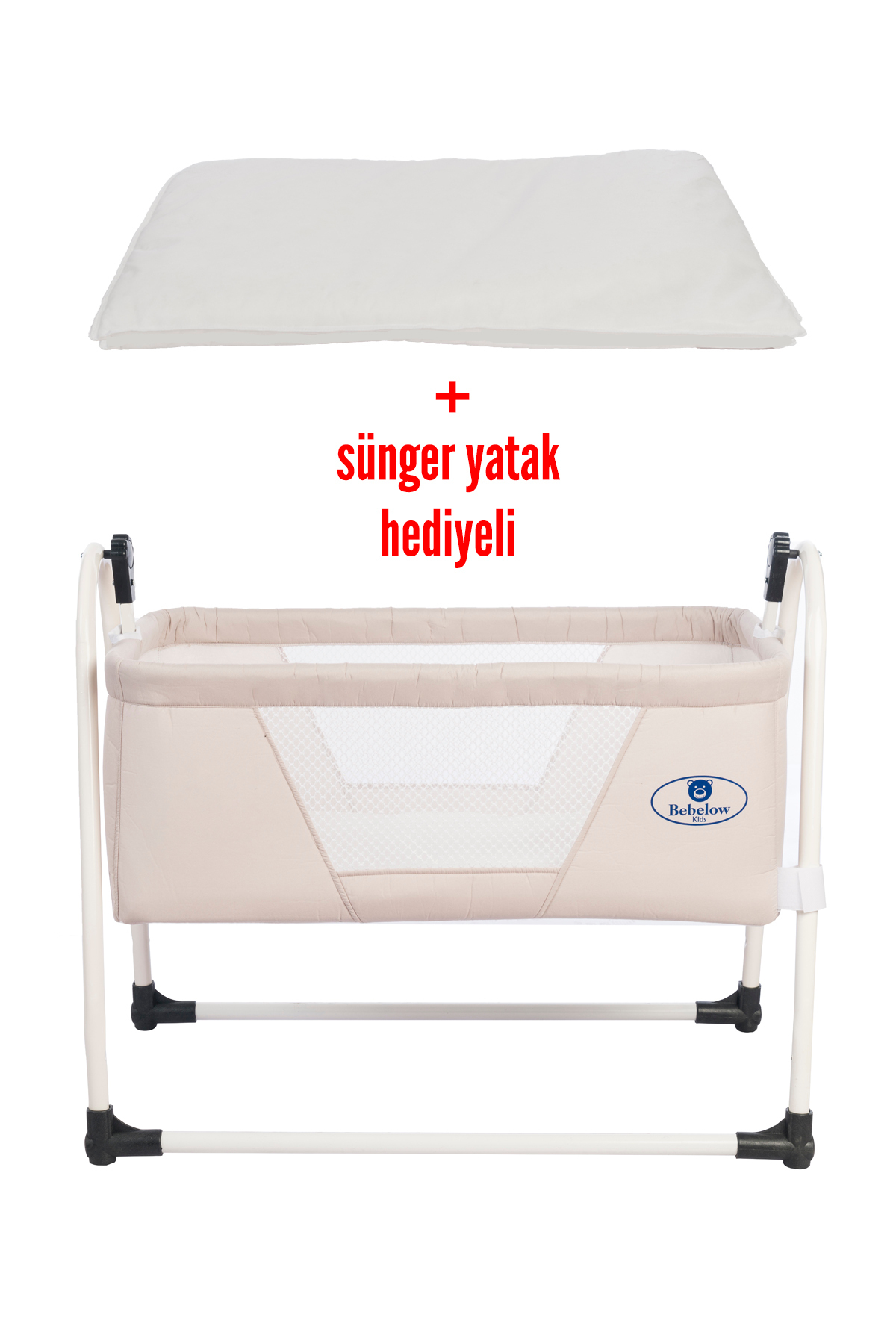 Bebelovv Portatif Kurulumlu Sabitlenebilir Lüks Sallanır Bebek Beşik fotoğrafı 4 (önizleme)