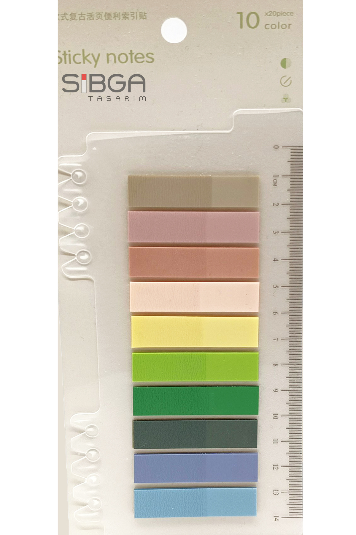 sibga tasarım Şeffaf Renkli Postit Post-it Post It. Kitap Ayracı Ayraç Postit Sticker Not Kağıdı 200 Yaprak