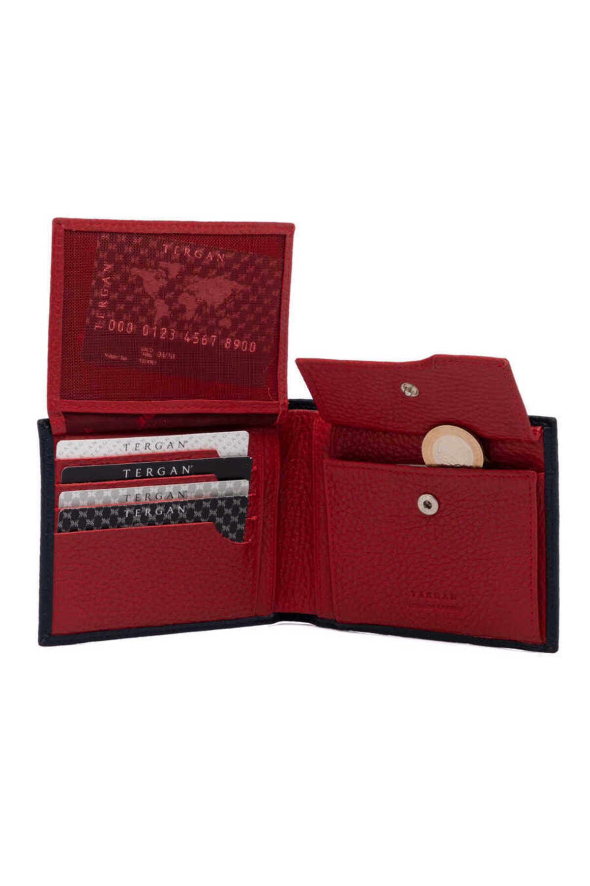 Tergan  Lacivert Hakiki Deri Erkek Cüzdan - S1CE00001469-N74 - Görsel 3