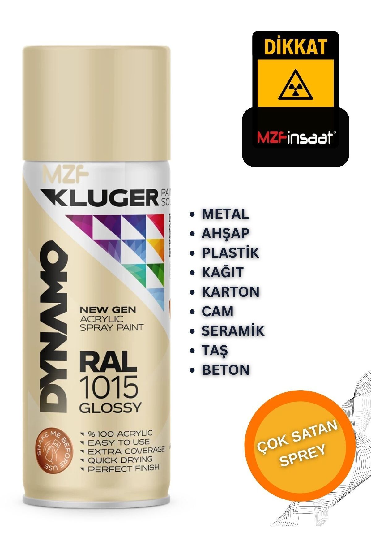 MZF SPREY BOYA AHŞAP-METAL-PLASTİK- RÜTUŞ- BOYASI