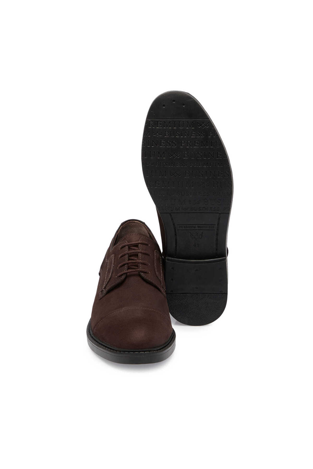 Tergan  Kahverengi Hakiki Nubuk Deri Erkek Klasik Ayakkabı - E24S1AY56986-A39 - Görsel 4