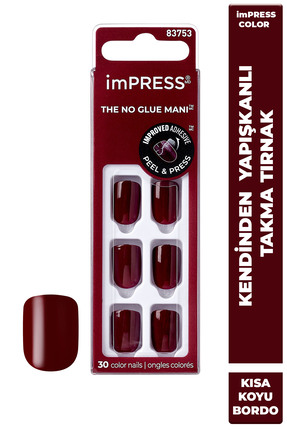 Genel Markalar Color Kendinden Yapışkanlı Takma Tırnak Bordo
