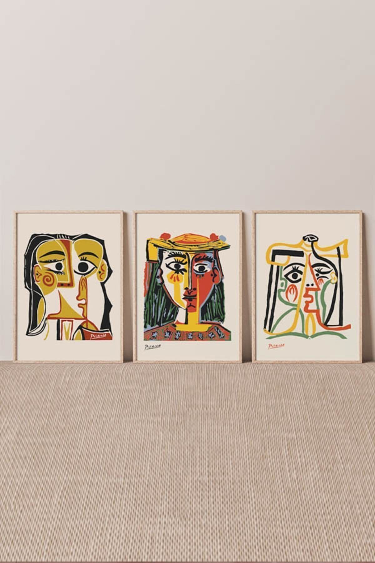 Paper Poster Pablo Picasso 3 Pieces Wall Decoration Coated