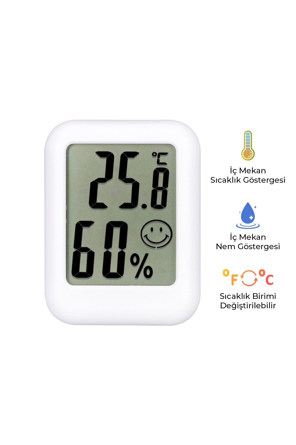 Bood NM-30 Dijital Nem Ölçer | Hassas Hygrometer, Sıcaklık & Nem Takip Cihazı, LCD Ekran