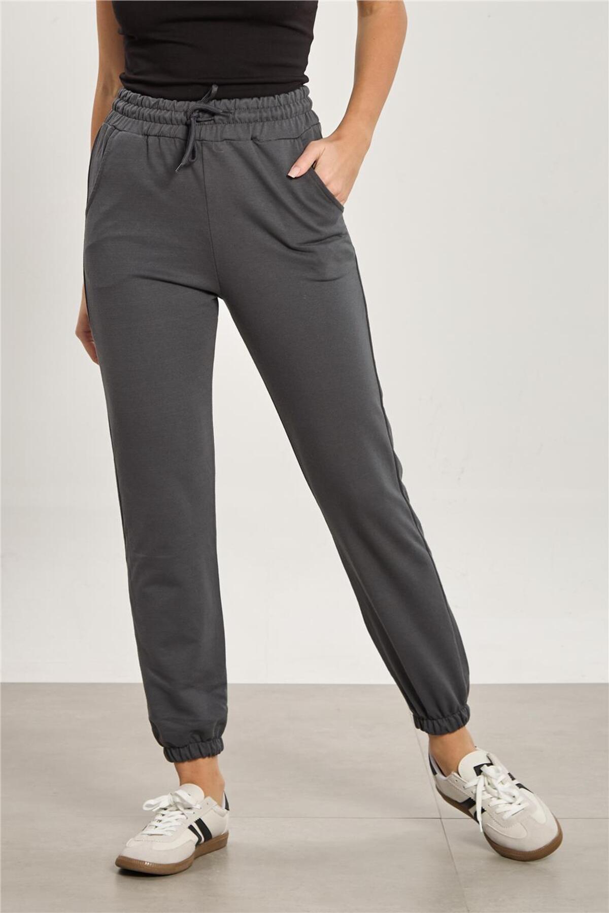 BARRELS AND OIL  Paris Paçası Lastikli Eşofman Altı - Antrasit - Görsel 2