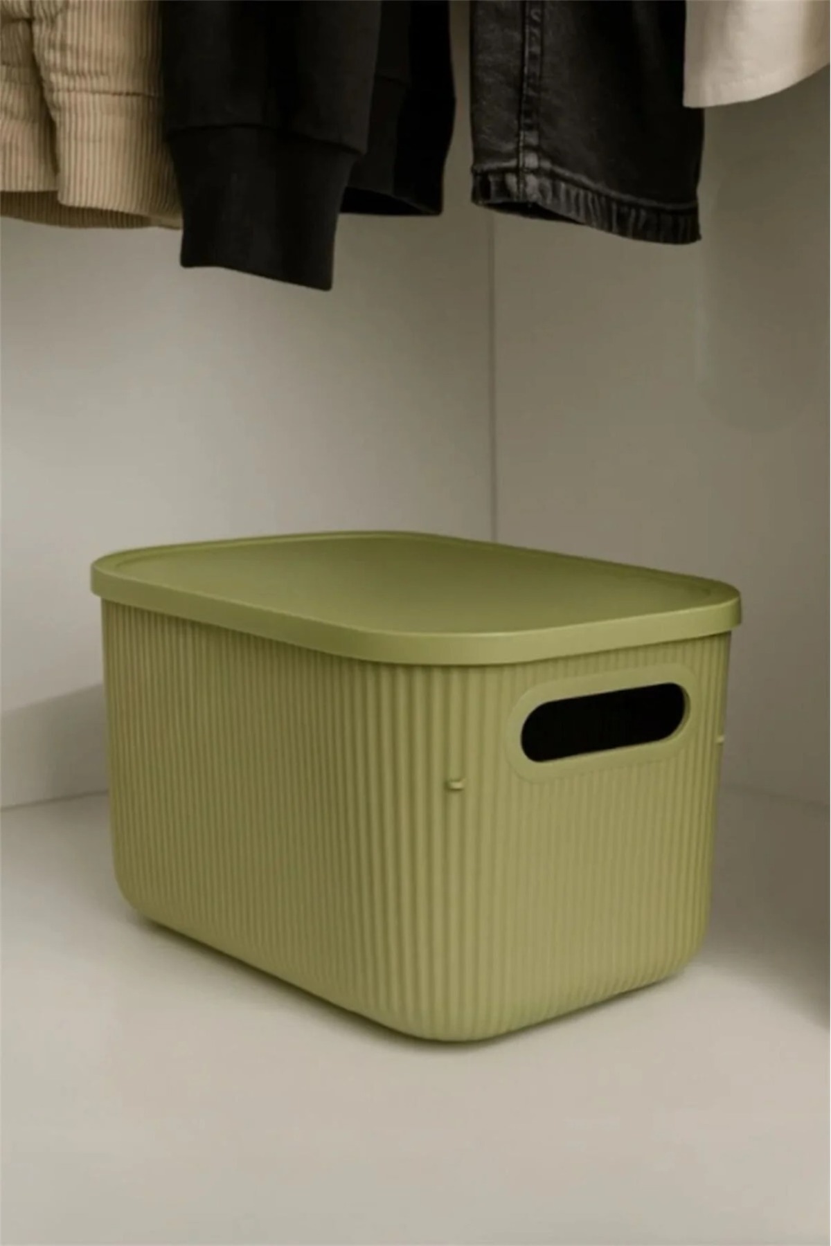 Bayev 1 Adet Storage 6 LT Yeşil Dolap içi Düzenleyici Kapaklı Kutu