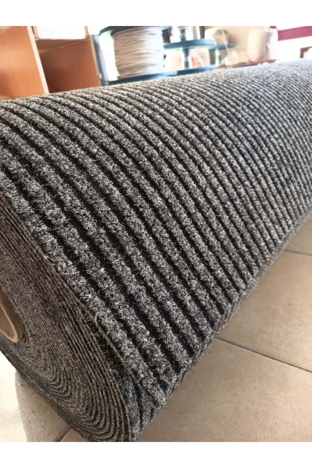 KADİRTARIM Çelik Halı 1 x 3 metre GRİ Dış Ve Iç Zemin Kaymaz Halı Yolluk Taban Iş Yeri Ofis Oto Paspası