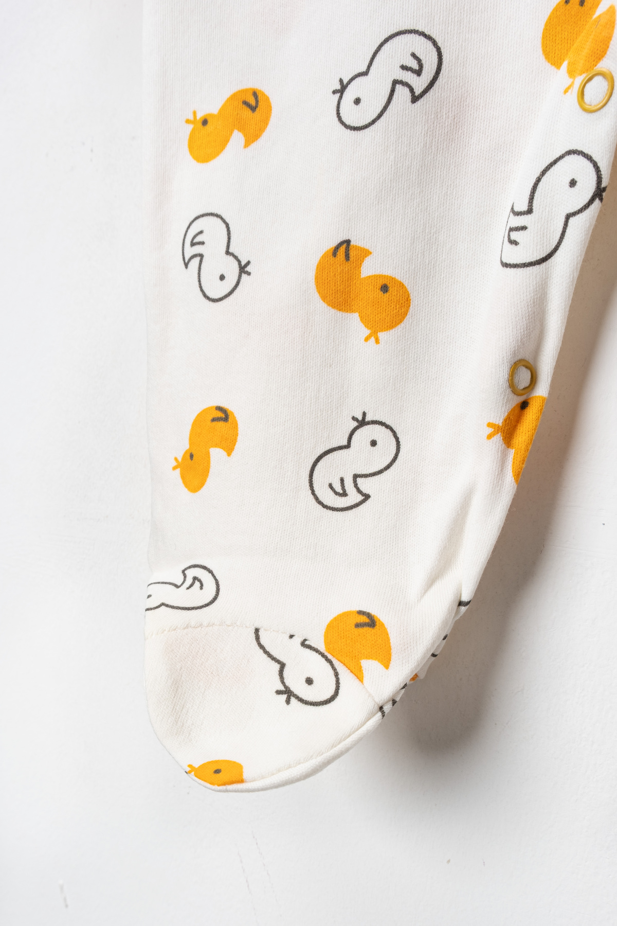 ENİA BABY Erkek Kız Bebek Kıyafeti Ördek Desenli %100 Pamuklu Patikli Mevsimlik Renkli 3lü Tulum Set Yenidoğan fotoğrafı 3 (önizleme)