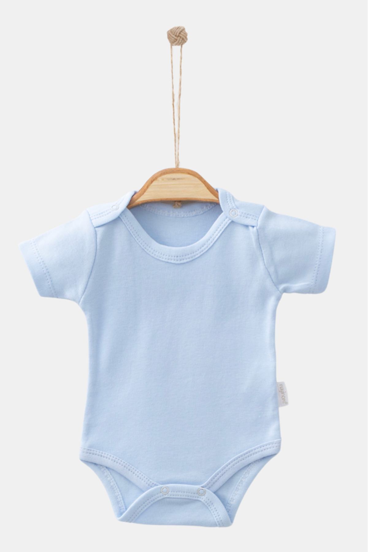 Bamoola %100 Organik Pamuklu Düz Erkek 3'lü Atlet Body Zıbın - Kısa Kollu - Çıtçıtlı (Gri - Mavi - Beyaz) fotoğrafı 2 (önizleme)