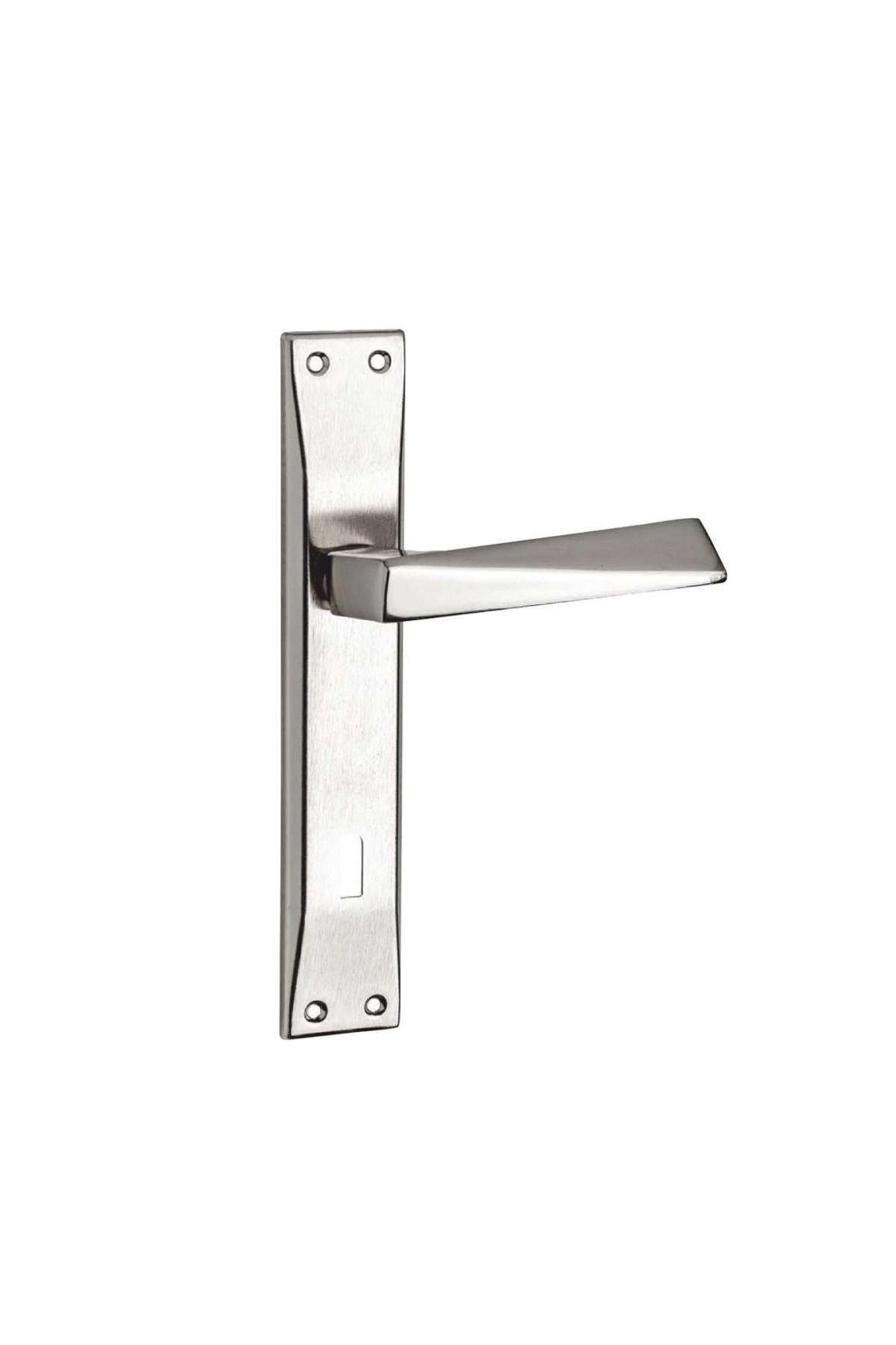 Prism Mirrored Nickel Room Door Handle 1 set (including mounting screws)