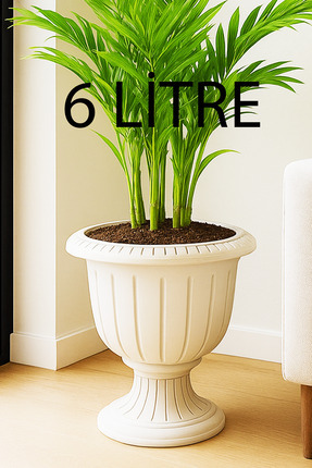 TEMMUZ HOME 6 Litre Ev, Ofis ve Bahçe İçin Uygun – Estetik Ayaklı Plastik Sak...