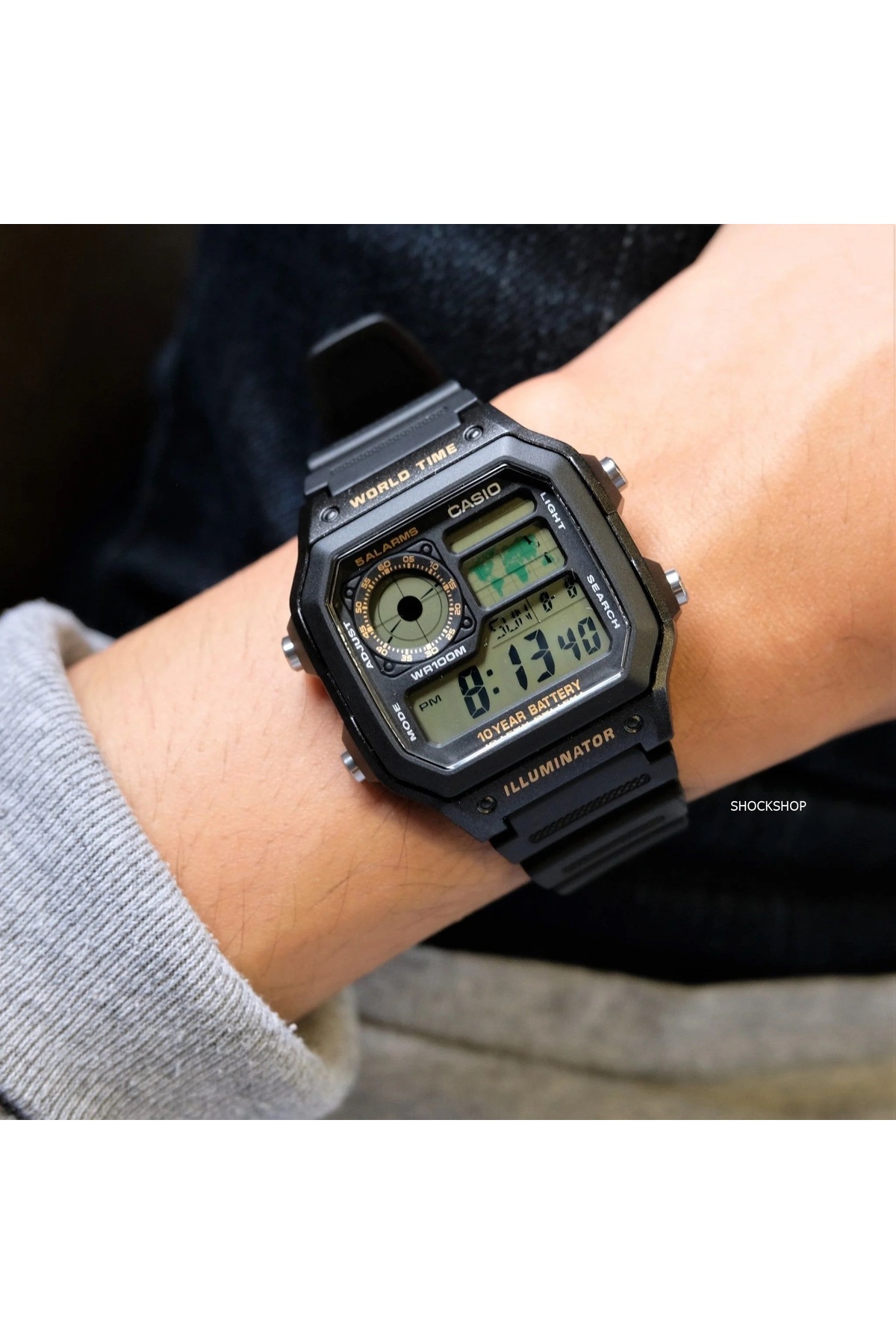Casio Ae-1200wh-1bvdf Erkek Dijital Kol Saati görsel 2