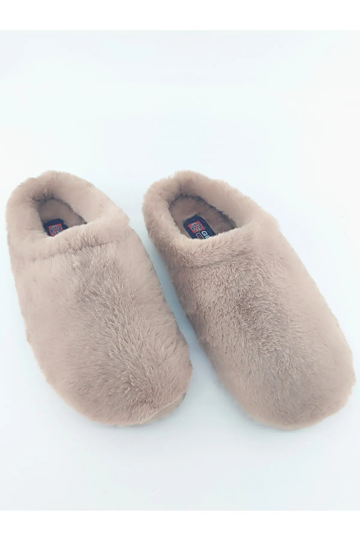 GEZER PELUŞ KADIN KIŞLIK EV MİSAFİR TERLİĞİ CAMEL RENK