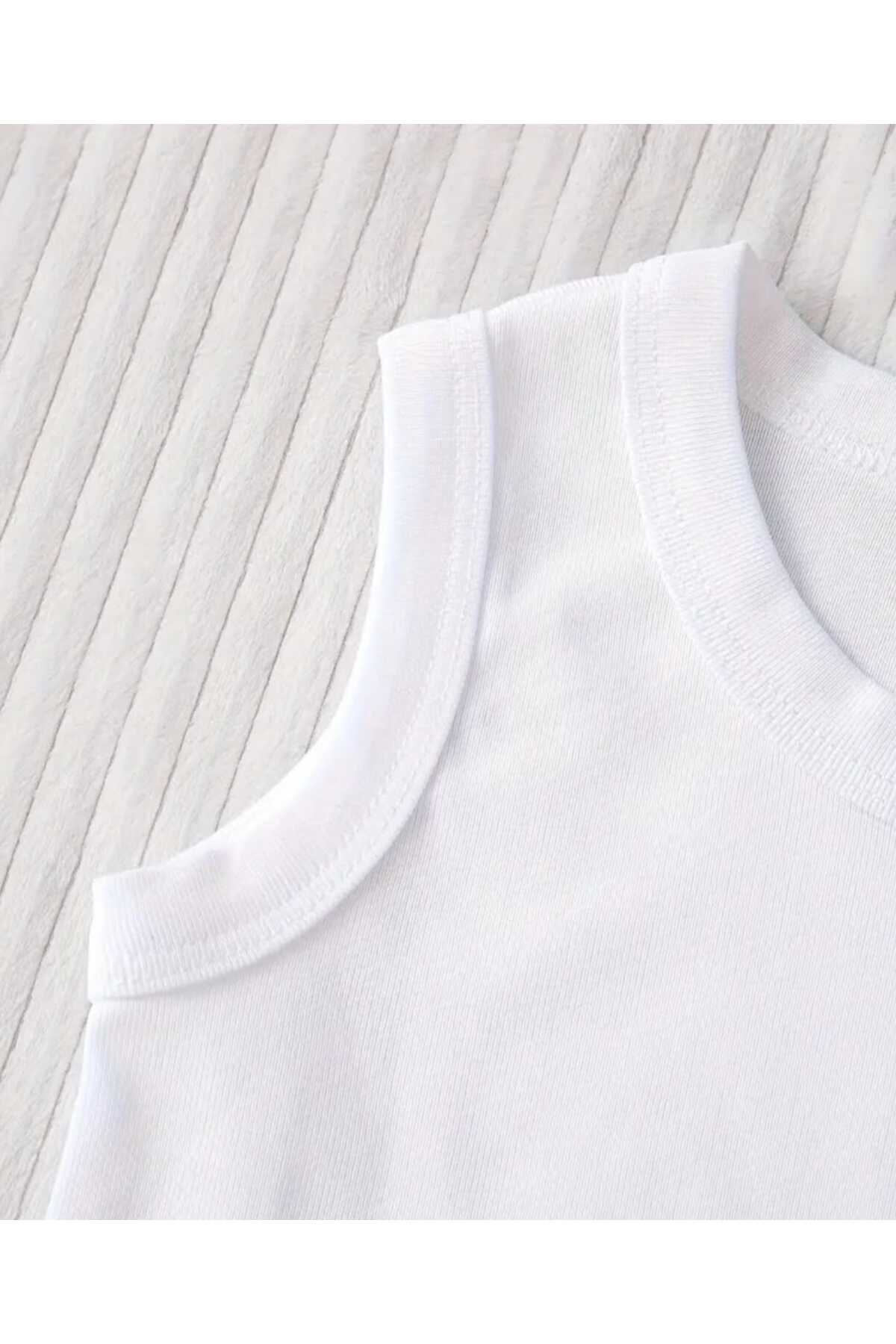 MDK KİDS 5’li Set %100 Pamuk Askılı Unisex Bebek Zıbın – Organik, Çıtçıtlı Bebek Body Zıbın fotoğrafı 3 (önizleme)