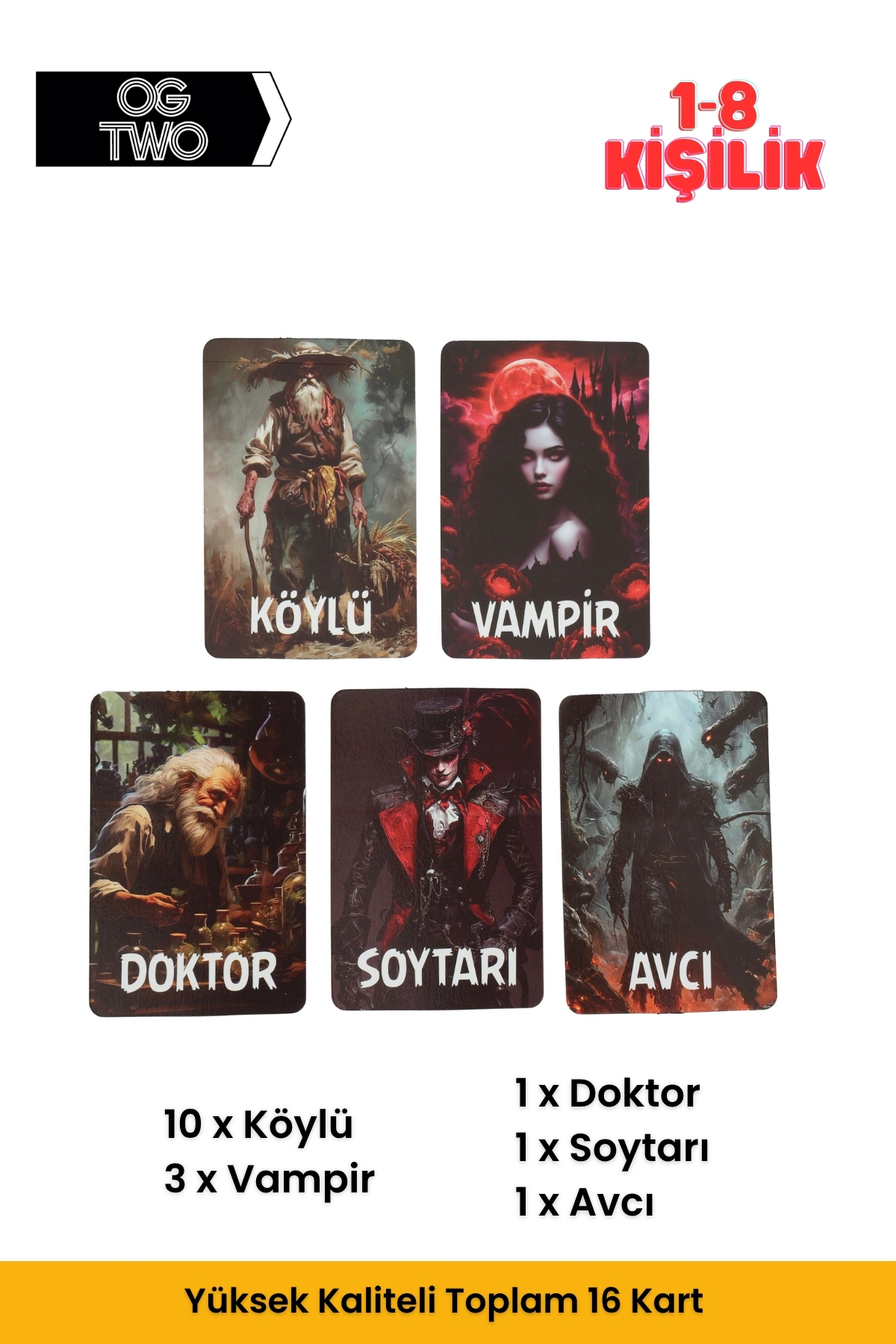 OGTWO Vampir Köylü Özel Kutulu Eğlenceli Grup Oyunu - Vampiri Bulabilecek Misin? - Parti Kutu Oyun fotoğrafı 2 (önizleme)