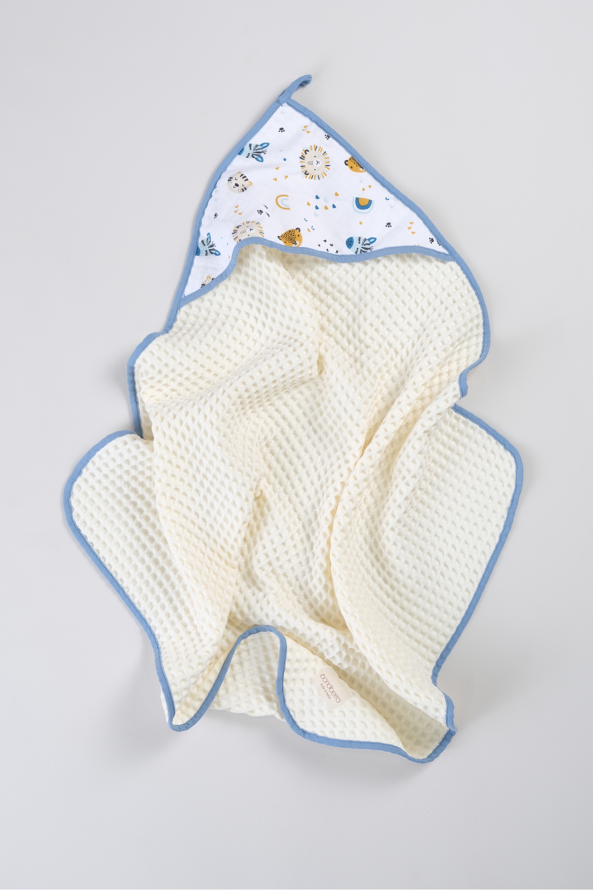 Bondberro Waffle Kumaş %100 Pamuk Bebek ve Çocuk Bornoz Havlu fotoğrafı 2 (önizleme)