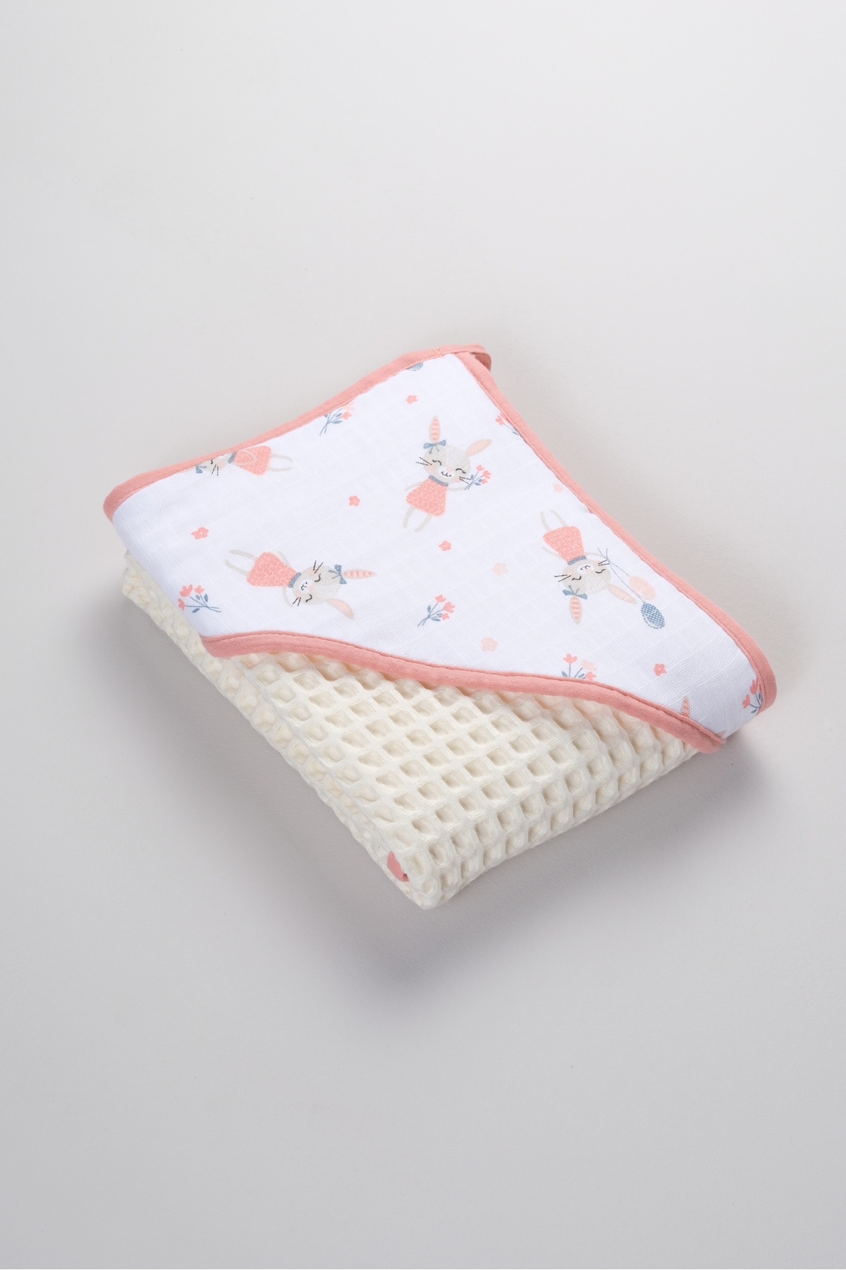 Bondberro Waffle Kumaş %100 Pamuk Bebek ve Çocuk Bornoz Havlu fotoğrafı 4 (önizleme)