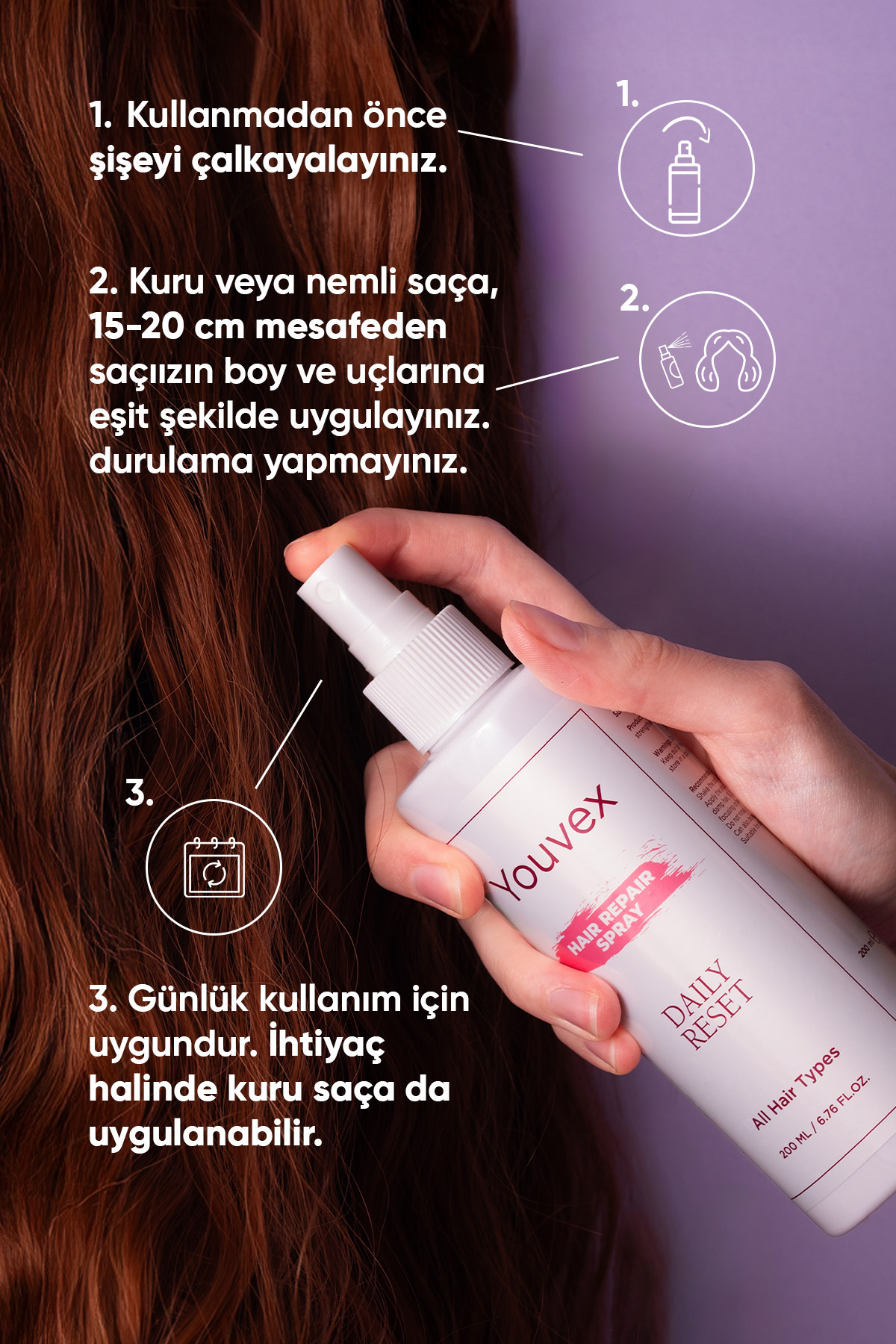 Daily Reset Grape Exosome İçeren Saç Bakım Spreyi 200 ml — 8684880494085 — تصویر 4 از 7