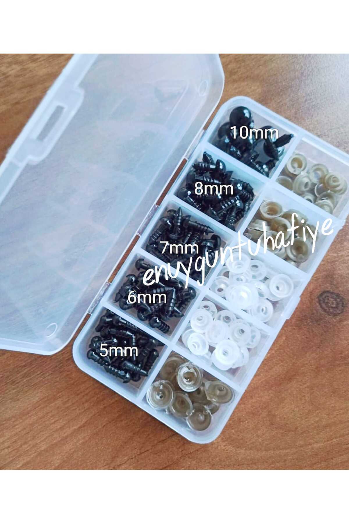 İthal Kutulu Vidalı Göz Seti ( Amigurumi Göz Seti)