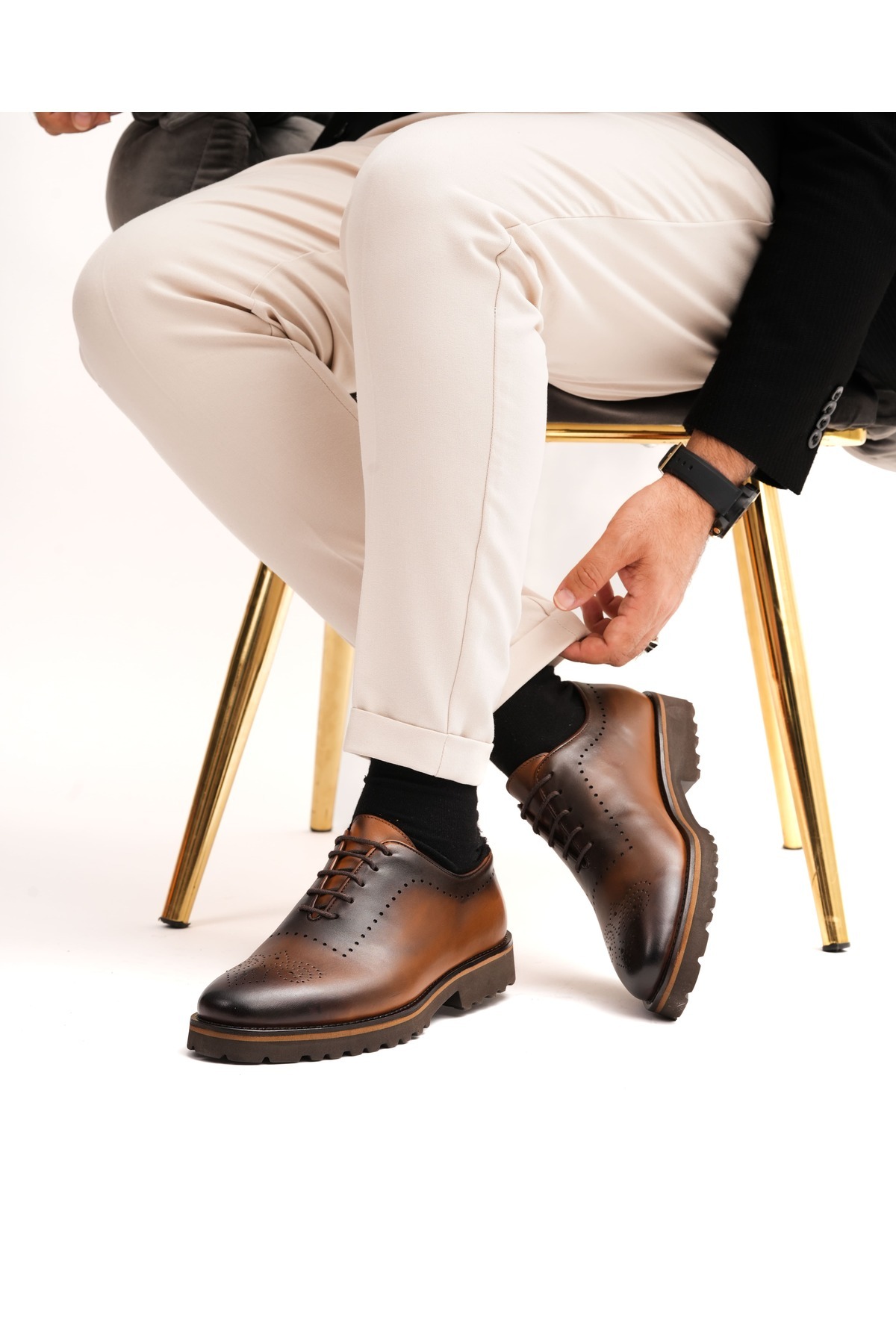 ایتالیانو آیاکابی کفش‌های راحتی کلاسیک چرم اصل مزروم برای آقایان