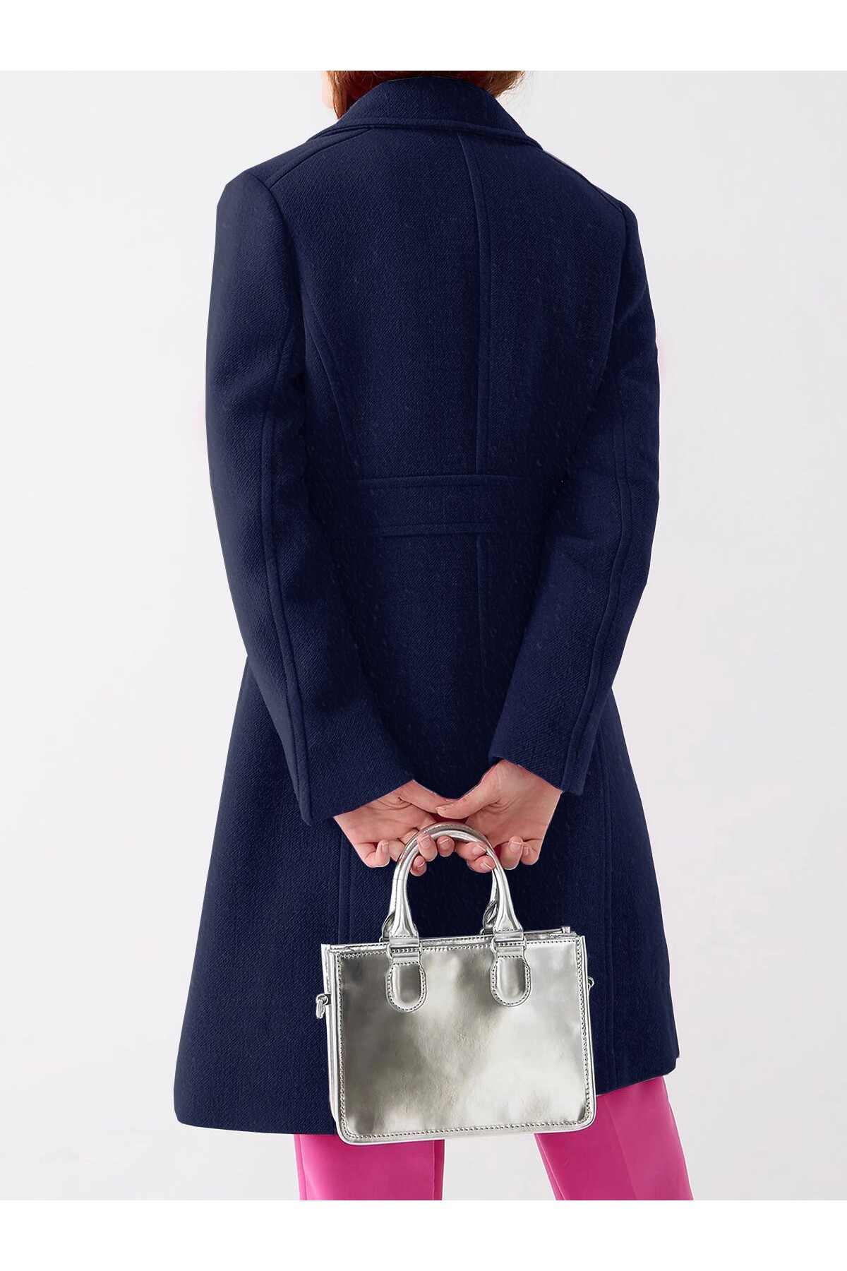 Barbora  Dikiş Detaylı Tasarım Kaşe Kaban - Görsel 3