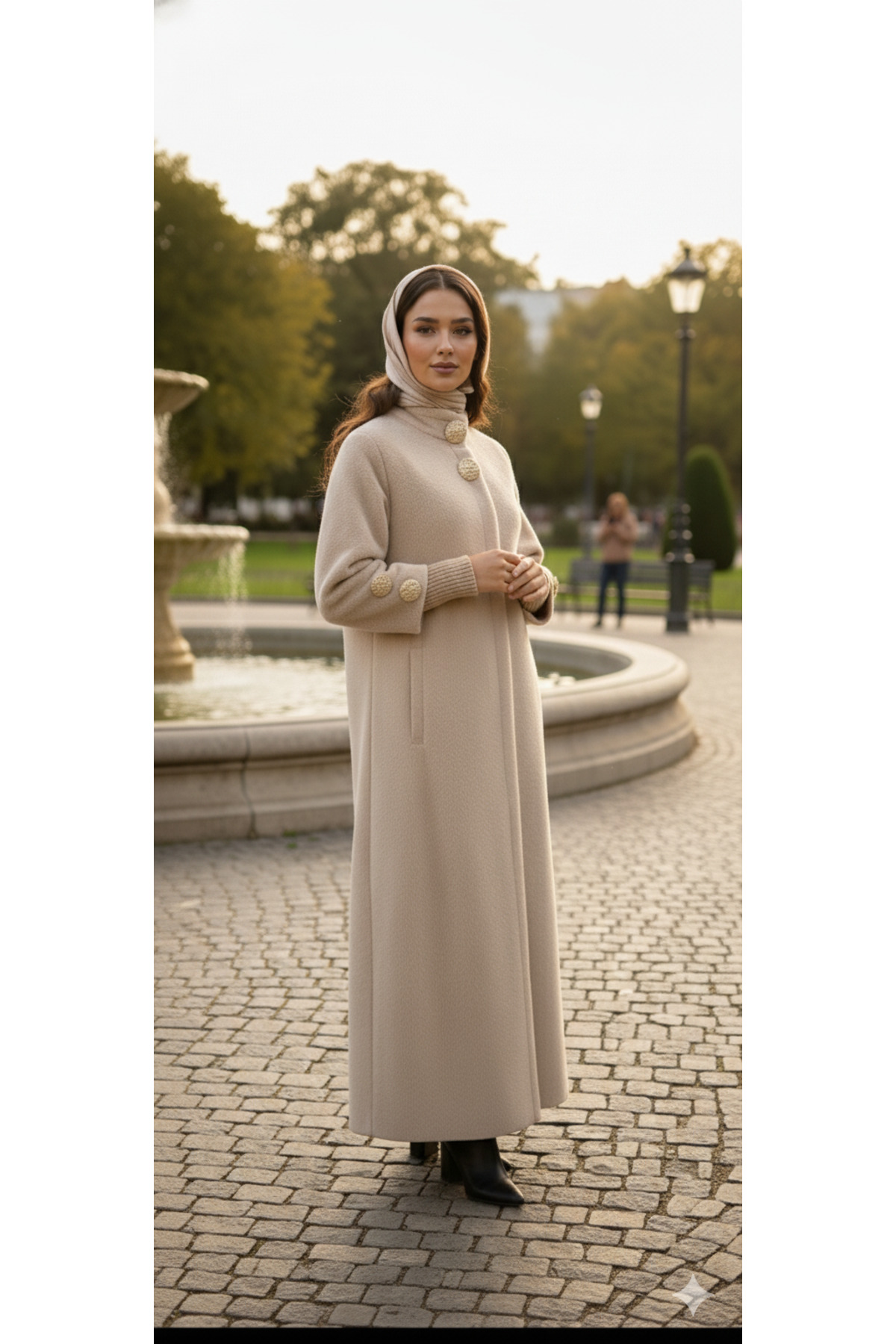 Hakko  Tay Tüyü Manto Palto - Görsel 3