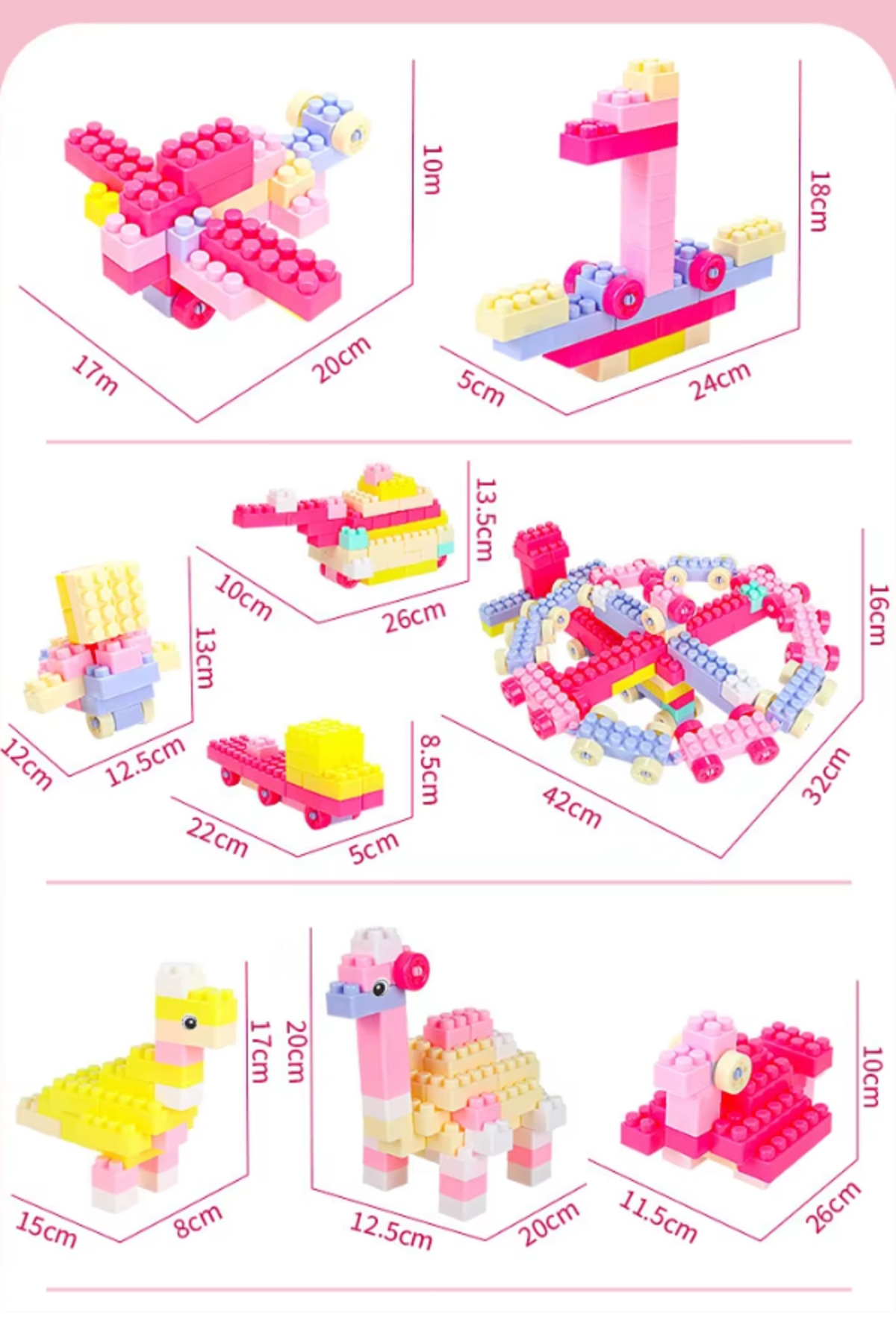 مجموعه بلوک‌های رنگی ساختنی برای کودکان (۶۲ تکه) – اسباب‌بازی آموزشی برای پسران و دختران همراه با جعبه نگهداری