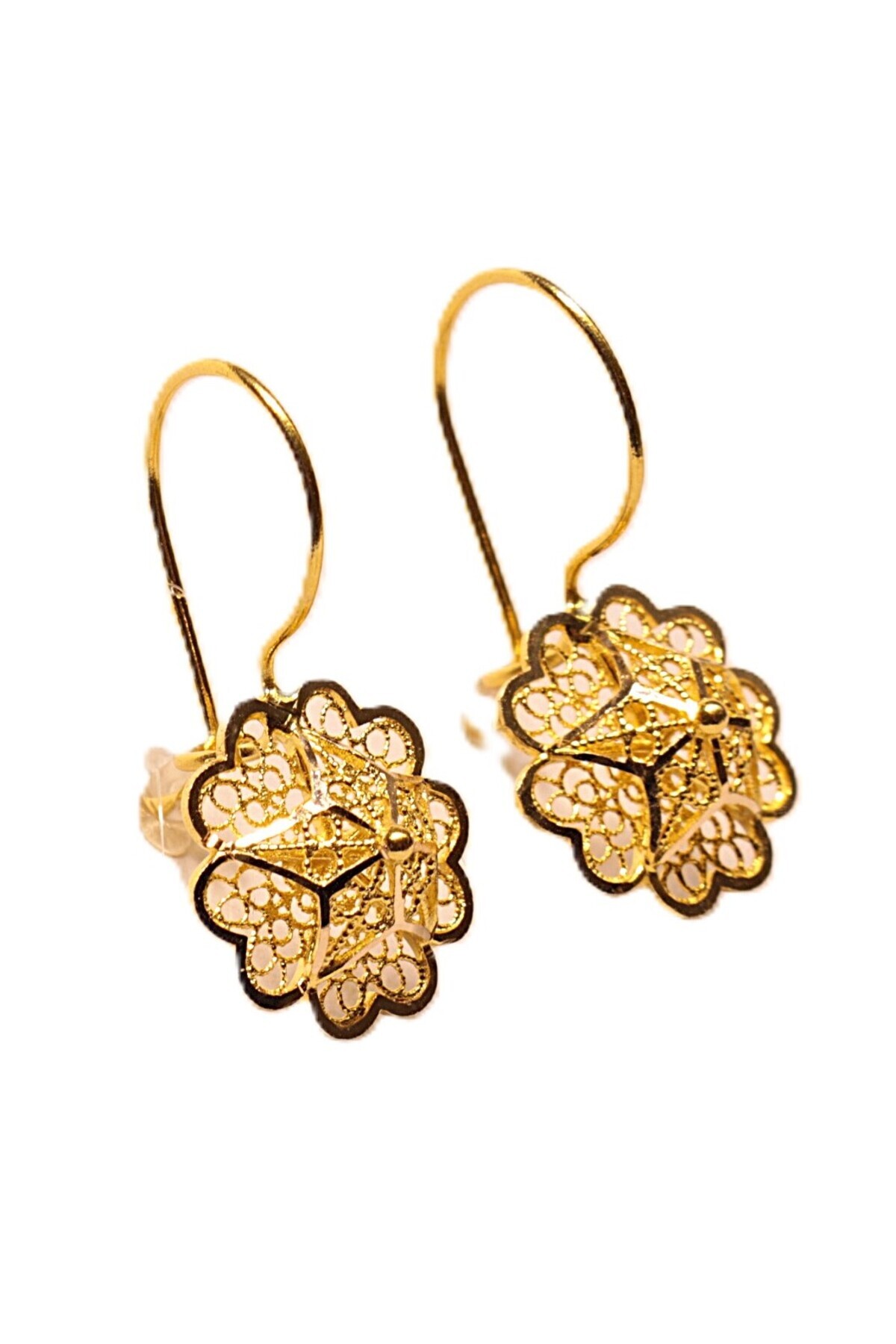 Hakan Güler Kuyumculuk 14 Ayar Altın Gül Küpe