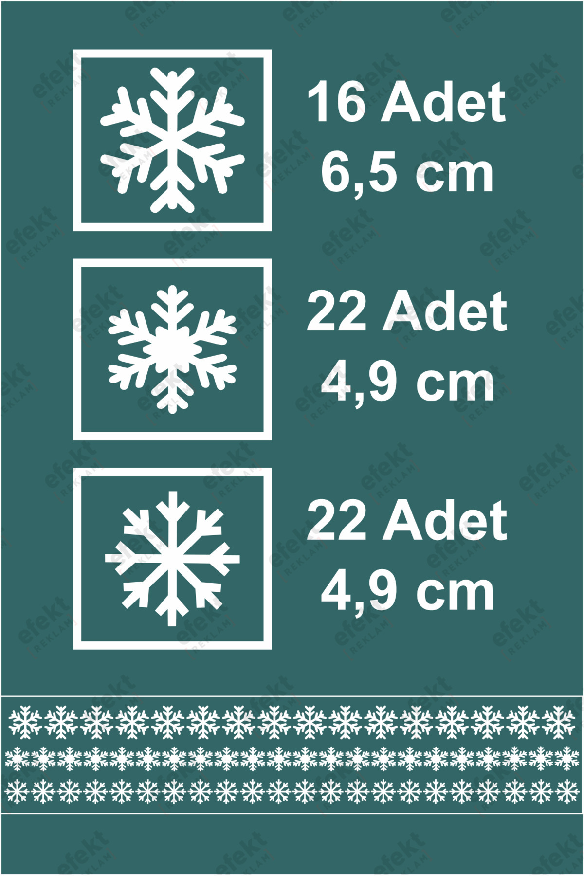 efekt reklam Yeni Yıl Kış Temalı Kar Taneleri Yılbaşı Sticker fotoğrafı 3 (önizleme)