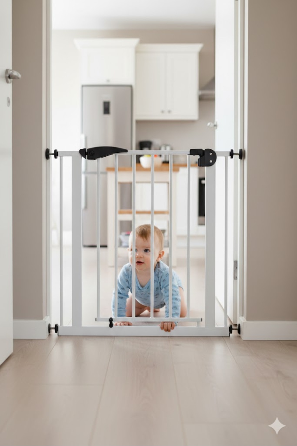 Baby Plus Beyaz Bebek Güvenlik Kapısı fotoğrafı 3 (önizleme)