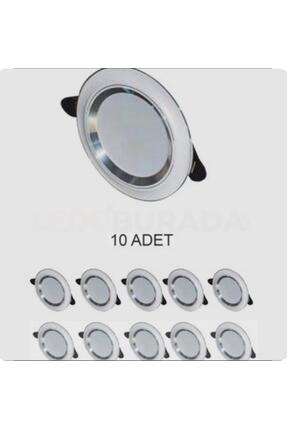 Cata 10 ADET 6 W Sıva Altı Cob Led Beyaz-krom Kasa Spot Gömme Tavan Armatürü ...