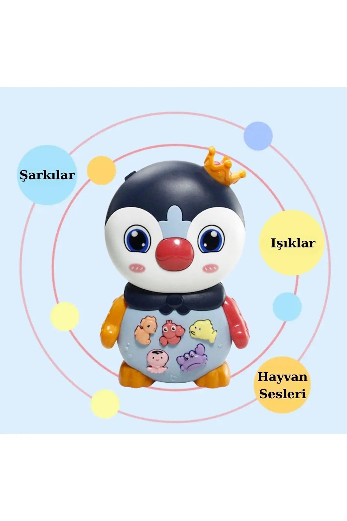 Vardem Işıklı Ve Müzikli Penguen Bebek Piyanosu (MAVİ) fotoğrafı 3 (önizleme)