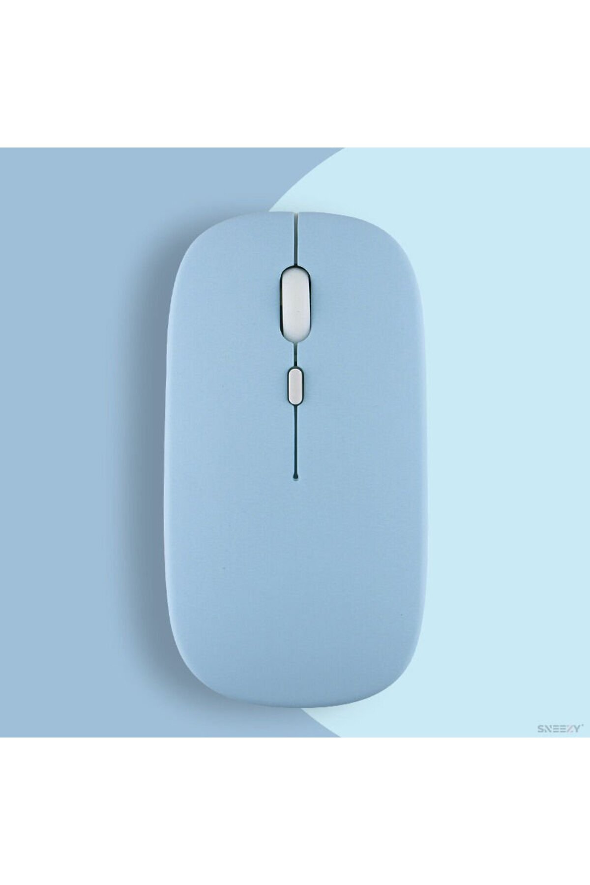 Sneezy Apple Macbook Şarj Edilebilir Sessiz Mouse Bluetooth + 2.4Hz Wifi Kablosuz Mouse Fare