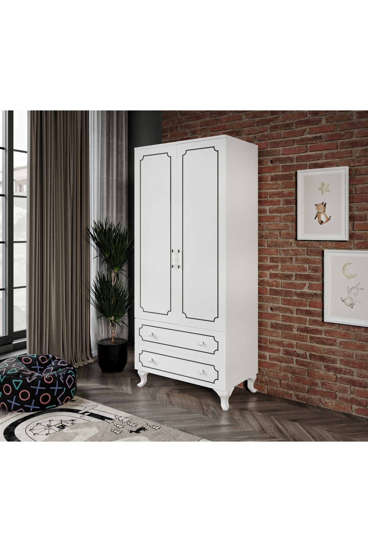 Style 2 Door 2 Drawer Modern Wardrobe, Wardrobe - All 1. Quality Mdf