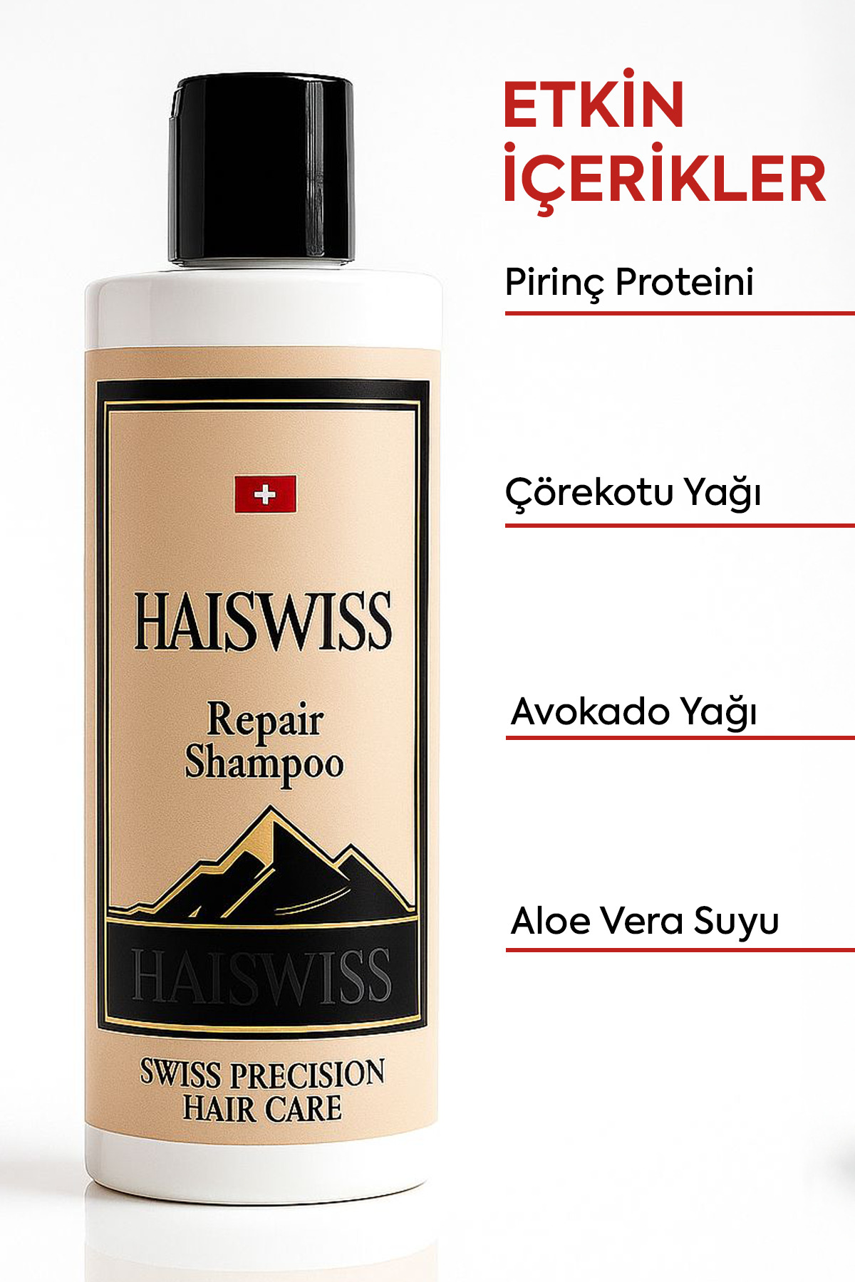 Pirinç Proteini ve Keratin İçeren Dökülme Karşıtı ve Hızlı Uzama Destekli Onarıcı Şampuan — HWSRS01 — تصویر 4 از 7