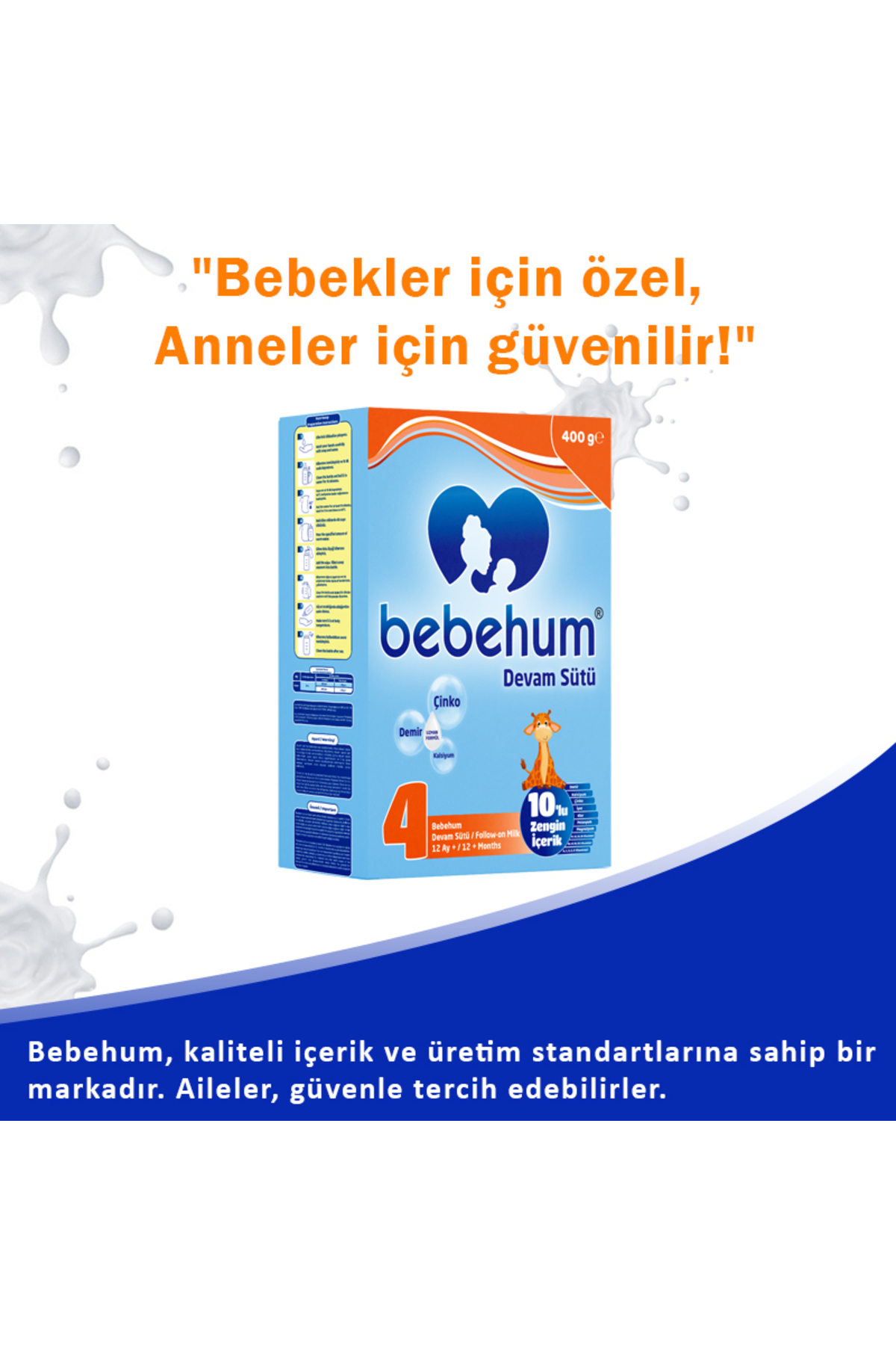 bebegen Bebehum 4 Devam Sütü 400 Gr 12+ Ay fotoğrafı 3 (önizleme)