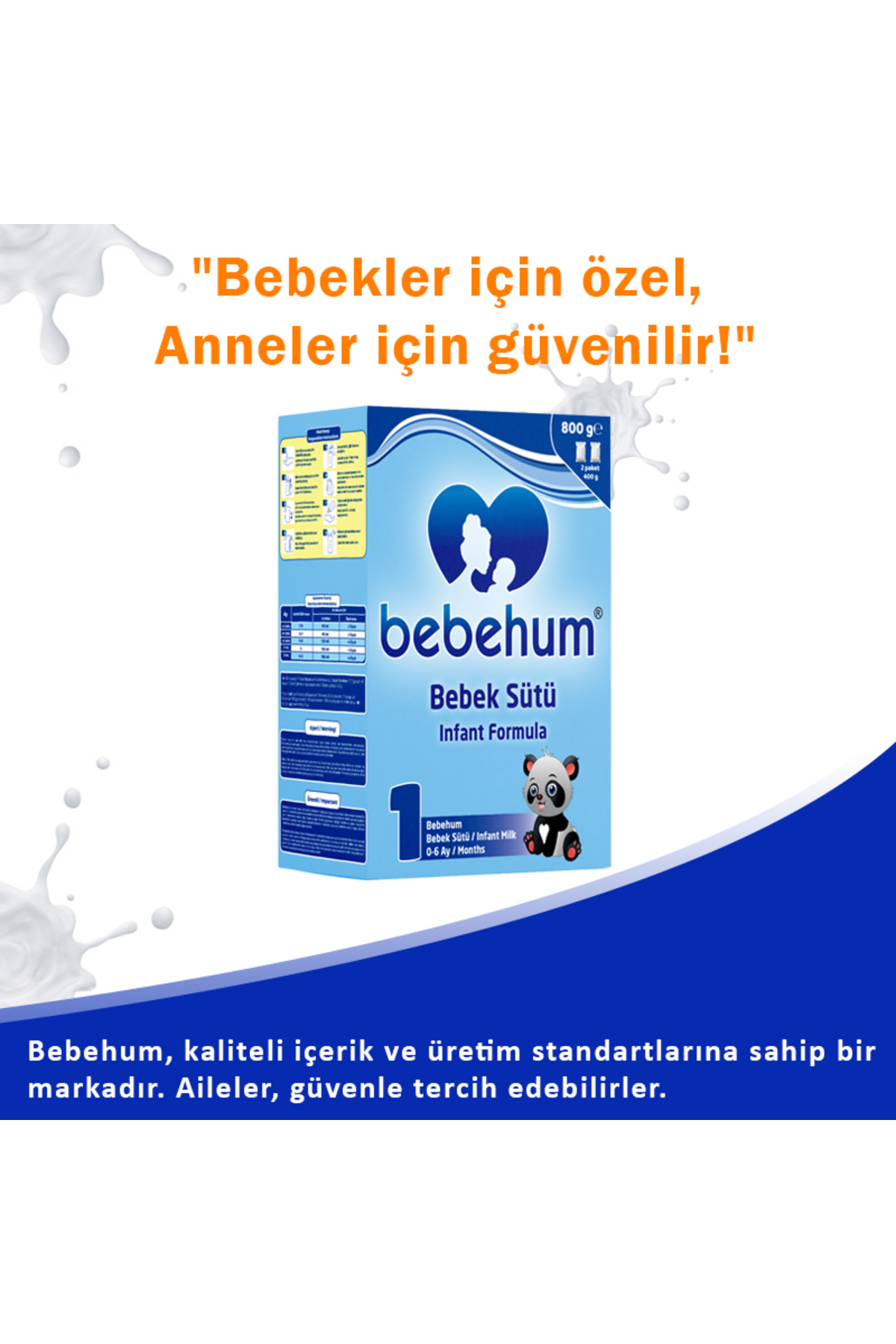 bebehum 1 Bebek Sütü 800 gr 0-6 Ay fotoğrafı 3 (önizleme)